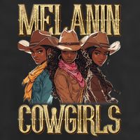 Melanin Cowgirl Rodeo African American Black Cowgirl Western 7 Panel Mesh Trucker Snapback Hat