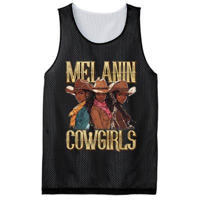 Melanin Cowgirl Rodeo African American Black Cowgirl Western Mesh Reversible Basketball Jersey Tank