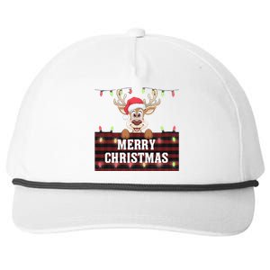 Merry Christmas Reindeerfamily Matching Reindeer Snapback Five-Panel Rope Hat