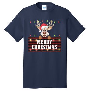 Merry Christmas Reindeerfamily Matching Reindeer Tall T-Shirt