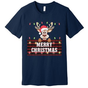 Merry Christmas Reindeerfamily Matching Reindeer Premium T-Shirt