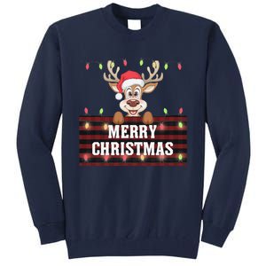 Merry Christmas Reindeerfamily Matching Reindeer Tall Sweatshirt