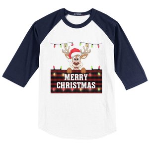 Merry Christmas Reindeerfamily Matching Reindeer Baseball Sleeve Shirt