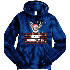 Merry Christmas Reindeerfamily Matching Reindeer Tie Dye Hoodie