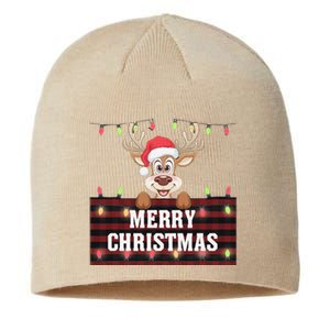 Merry Christmas Reindeerfamily Matching Reindeer Sustainable Beanie