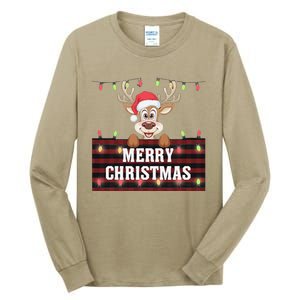 Merry Christmas Reindeerfamily Matching Reindeer Tall Long Sleeve T-Shirt