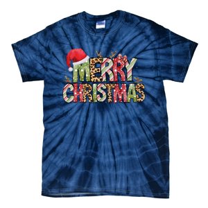 Merry Christmas Red Santa Hat Reindeer Xmas Family Tie-Dye T-Shirt