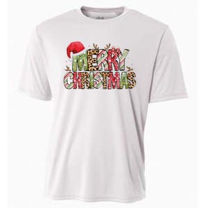 Merry Christmas Red Santa Hat Reindeer Xmas Family Cooling Performance Crew T-Shirt