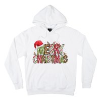 Merry Christmas Red Santa Hat Reindeer Xmas Family Hoodie