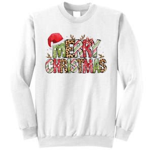 Merry Christmas Red Santa Hat Reindeer Xmas Family Sweatshirt