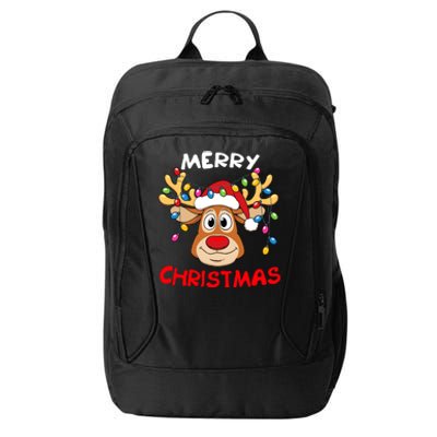 Merry Christmas Reindeer Xmas Family City Backpack