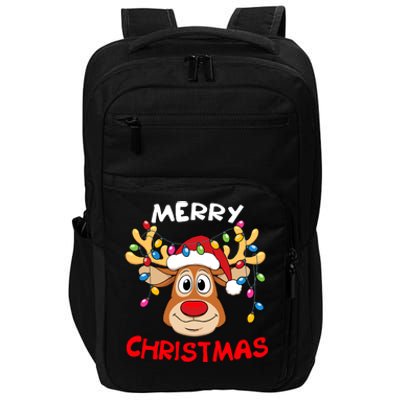 Merry Christmas Reindeer Xmas Family Impact Tech Backpack