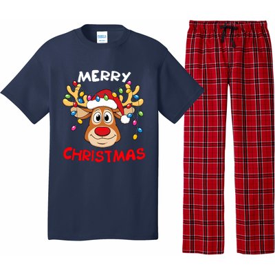 Merry Christmas Reindeer Xmas Family Pajama Set