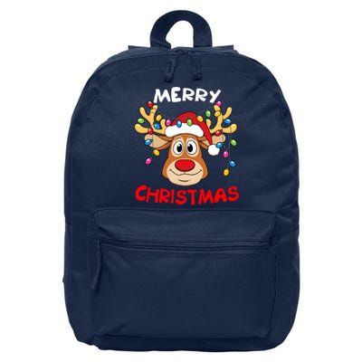 Merry Christmas Reindeer Xmas Family 16 in Basic Backpack