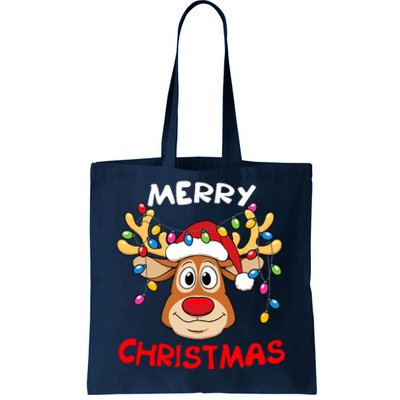 Merry Christmas Reindeer Xmas Family Tote Bag