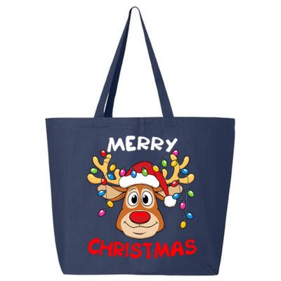 Merry Christmas Reindeer Xmas Family 25L Jumbo Tote