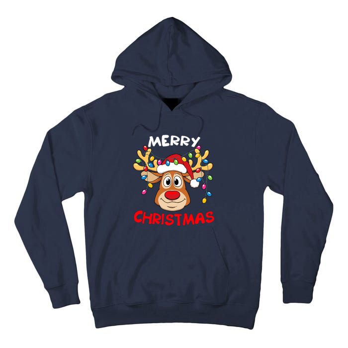 Merry Christmas Reindeer Xmas Family Tall Hoodie