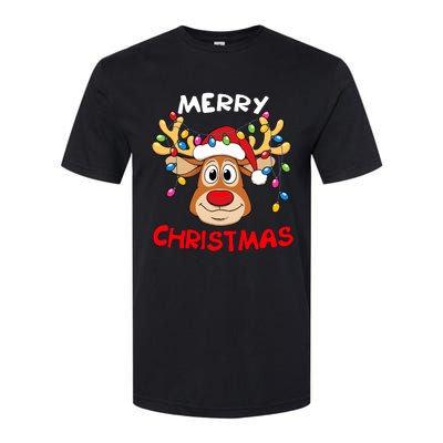 Merry Christmas Reindeer Xmas Family Softstyle CVC T-Shirt