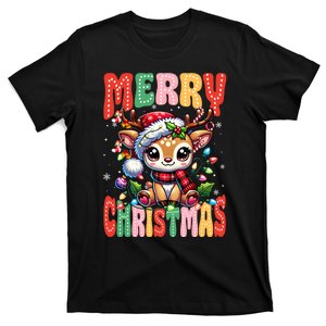 Merry Christmas Reindeer Santa Xmas Family T-Shirt