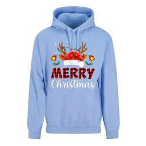 Merry Christmas Red Santa Hat Reindeer Xmas Family Unisex Surf Hoodie