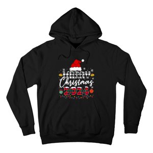 Merry Christmas Red Santa Hat Reindeer Xmas Family Hoodie