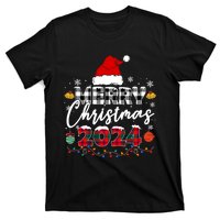 Merry Christmas Red Santa Hat Reindeer Xmas Family T-Shirt