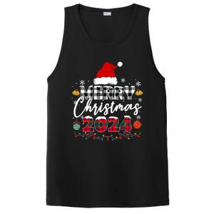 Merry Christmas Red Santa Hat Reindeer Xmas Family PosiCharge Competitor Tank