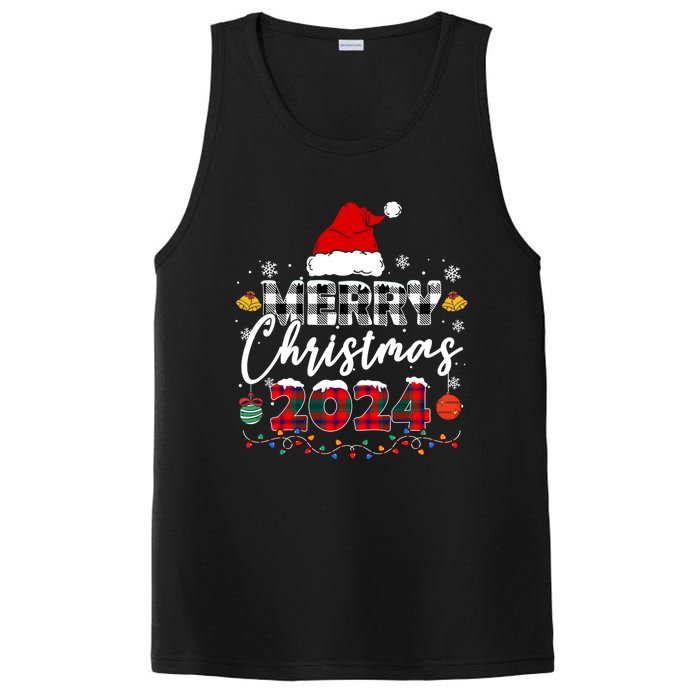 Merry Christmas Red Santa Hat Reindeer Xmas Family PosiCharge Competitor Tank