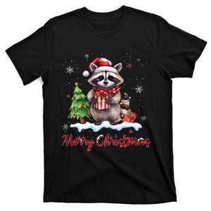 Merry Christmas Raccoon Christmas Xmas Gift  T-Shirt