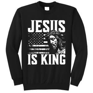 Minimalist Christian Religious Prayer Jesus Is King Sweatshirt