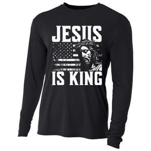 Minimalist Christian Religious Prayer Jesus Is King Cooling Performance Long Sleeve Crew