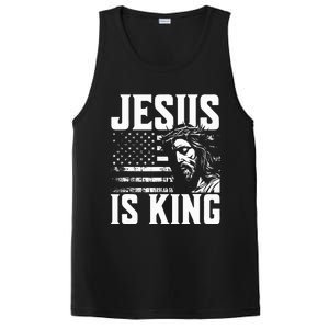 Minimalist Christian Religious Prayer Jesus Is King PosiCharge Competitor Tank