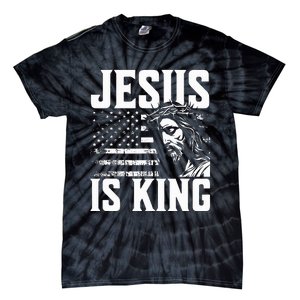 Minimalist Christian Religious Prayer Jesus Is King Tie-Dye T-Shirt