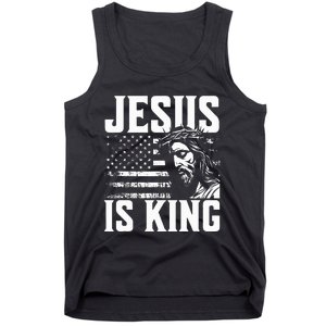 Minimalist Christian Religious Prayer Jesus Is King Tank Top