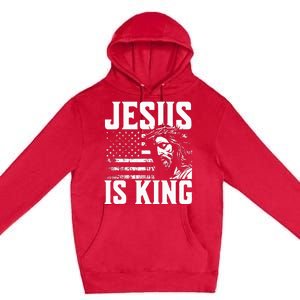 Minimalist Christian Religious Prayer Jesus Is King Premium Pullover Hoodie