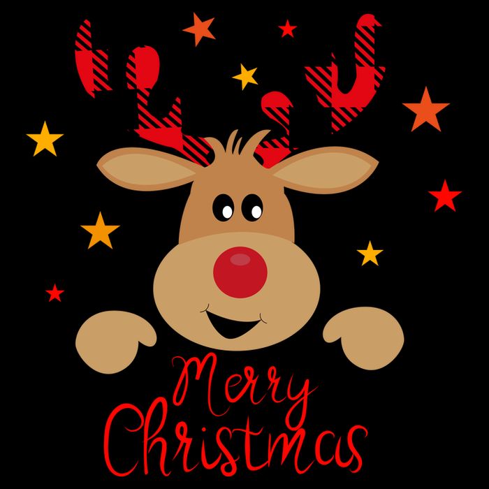 Merry Christmas Reindeer Cute Holiday 16 in Basic Backpack
