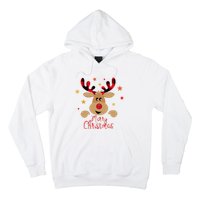 Merry Christmas Reindeer Cute Holiday Hoodie