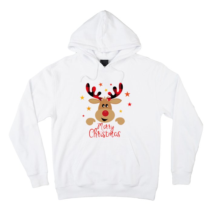 Merry Christmas Reindeer Cute Holiday Hoodie