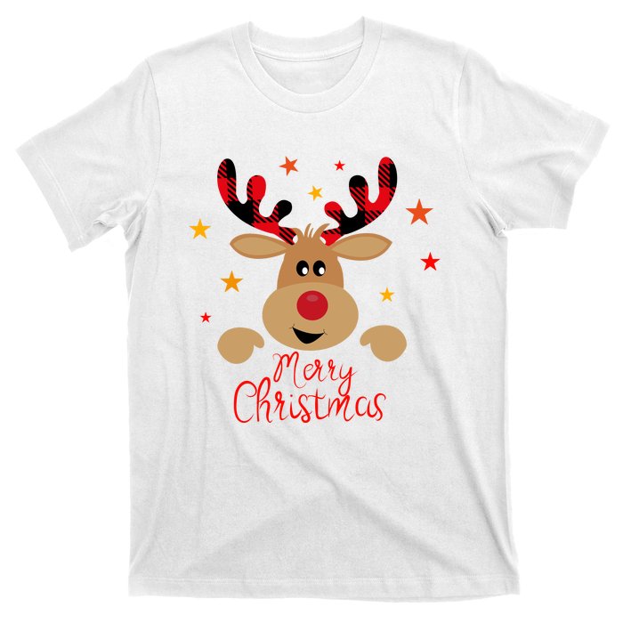 Merry Christmas Reindeer Cute Holiday T-Shirt