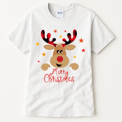 Merry Christmas Reindeer Cute Holiday Tall T-Shirt