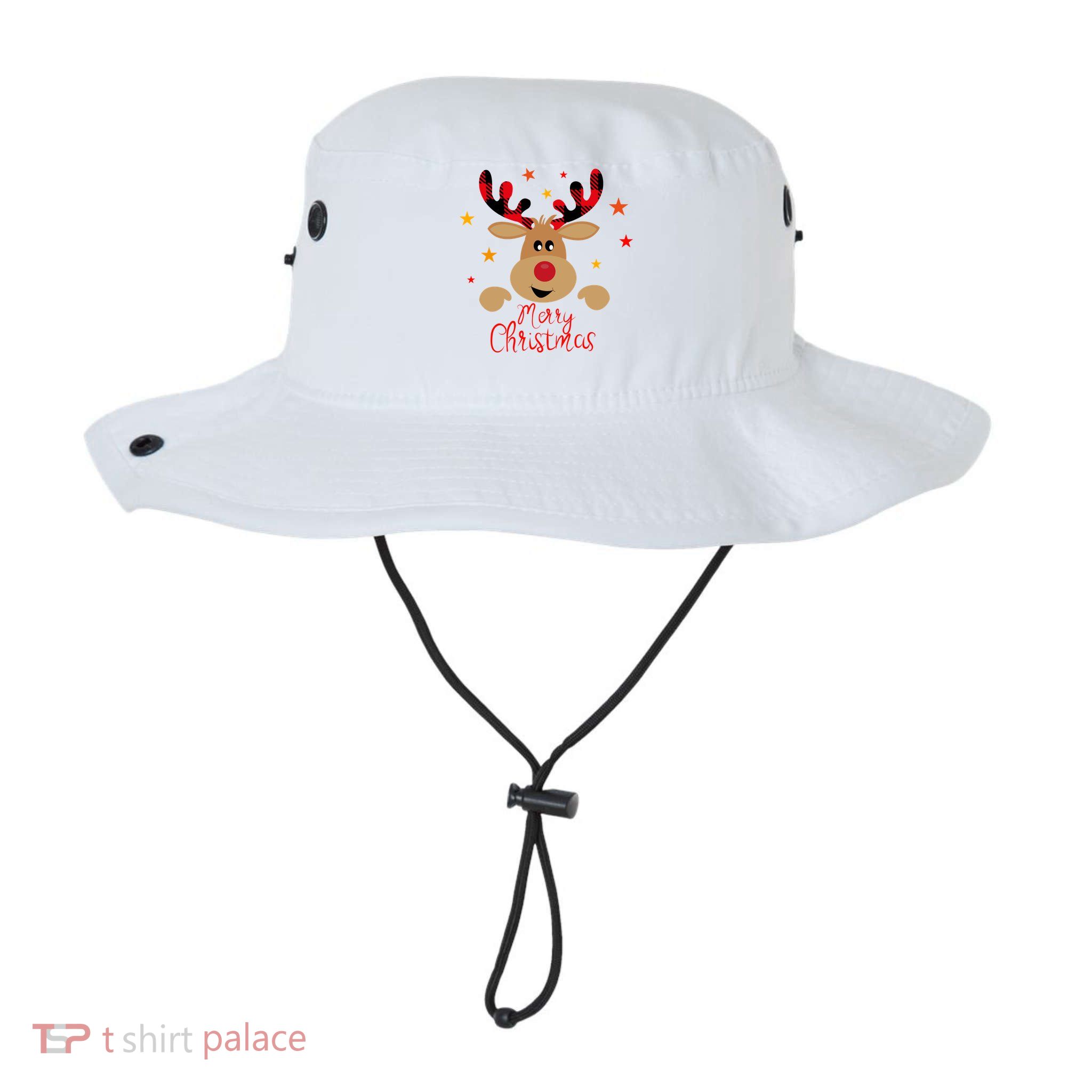 Merry Christmas Reindeer Cute Holiday Bucket Hat