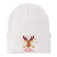 Merry Christmas Reindeer Cute Holiday Knit Cap Winter Beanie