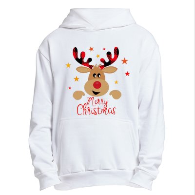 Merry Christmas Reindeer Cute Holiday Urban Pullover Hoodie