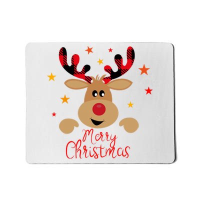 Merry Christmas Reindeer Cute Holiday Mousepad