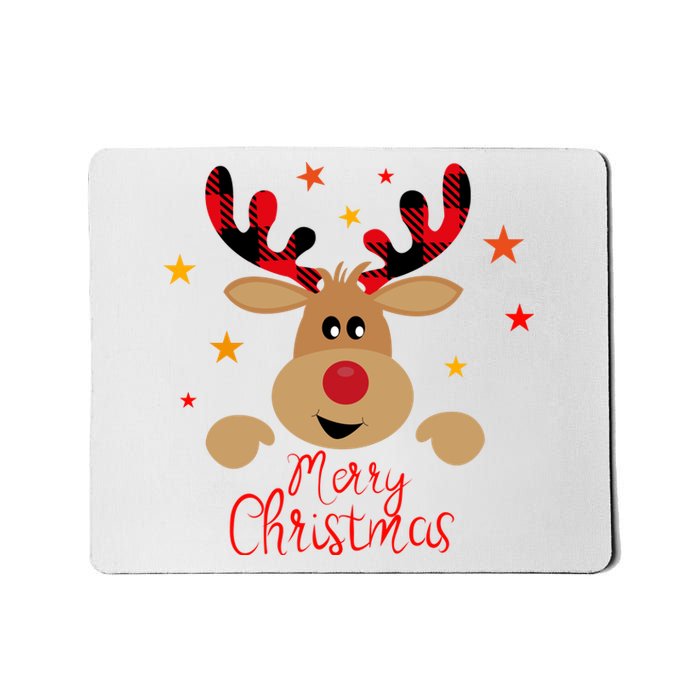 Merry Christmas Reindeer Cute Holiday Mousepad