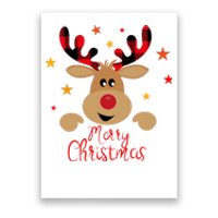 Merry Christmas Reindeer Cute Holiday Poster