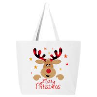 Merry Christmas Reindeer Cute Holiday 25L Jumbo Tote