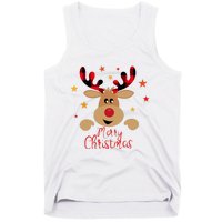 Merry Christmas Reindeer Cute Holiday Tank Top