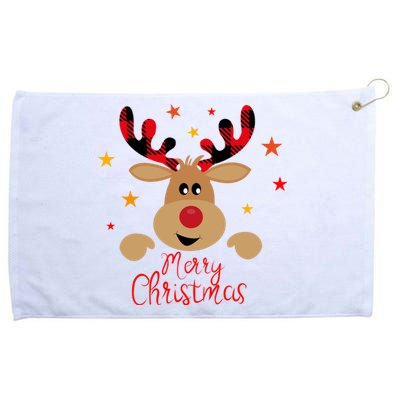 Merry Christmas Reindeer Cute Holiday Grommeted Golf Towel