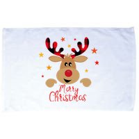 Merry Christmas Reindeer Cute Holiday Microfiber Hand Towel